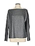 Worth New York Metallic Silver Long Sleeve T-Shirt Size L - photo 1