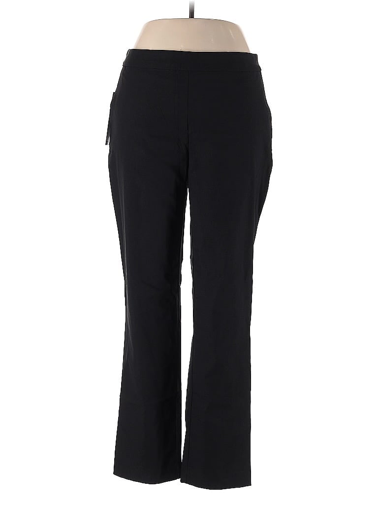 Hilary Radley Solid Black Dress Pants Size L - photo 1