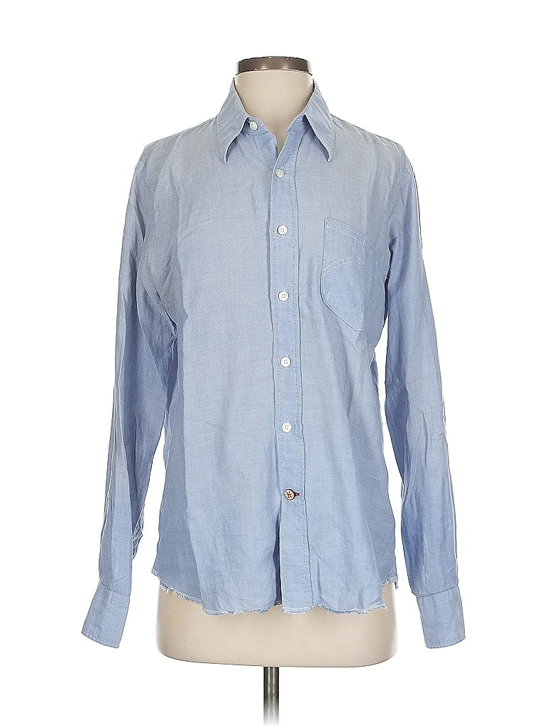 Pre-owned Assorted Brands Long Sleeve Button Down Shirt In Blue