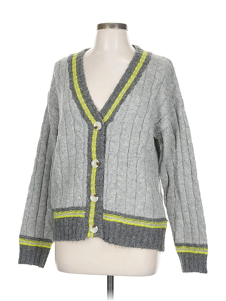 Dot Cardigan -  Pinstripe Green