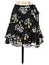 ALLSAINTS 100% Polyester Print Black Casual Skirt Size 8
