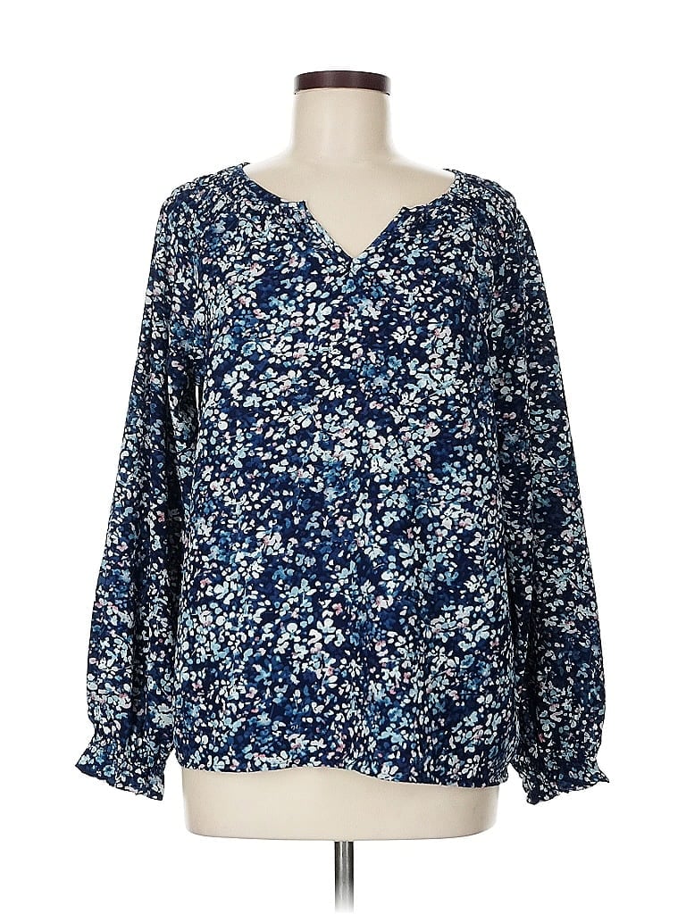 JESSICA SIMPSON Pre-owned Long Sleeve Blouse In Blue