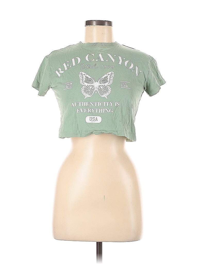 Click to view more detailed imagery on our partner's website Pre-owned Zara Short Sleeve T-shirt In Green