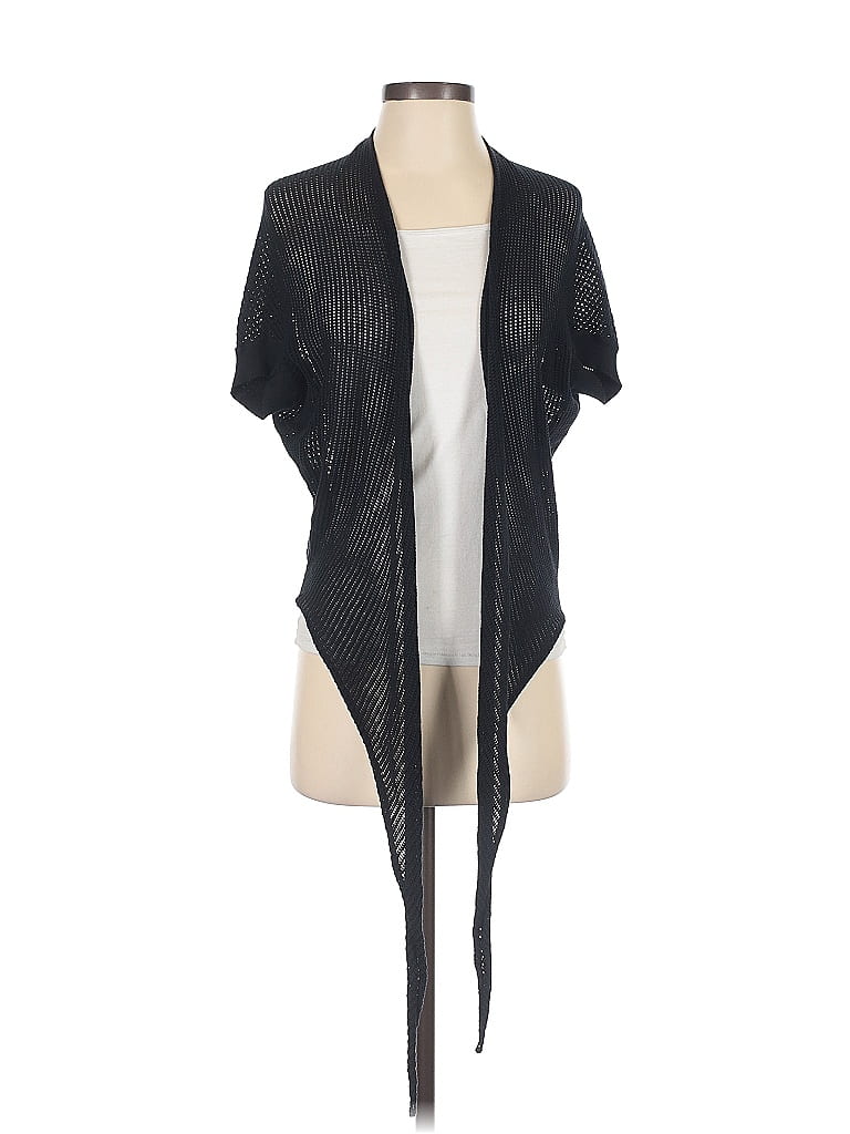 Pre-owned Velvet Silk Cardigan Sweater In Black