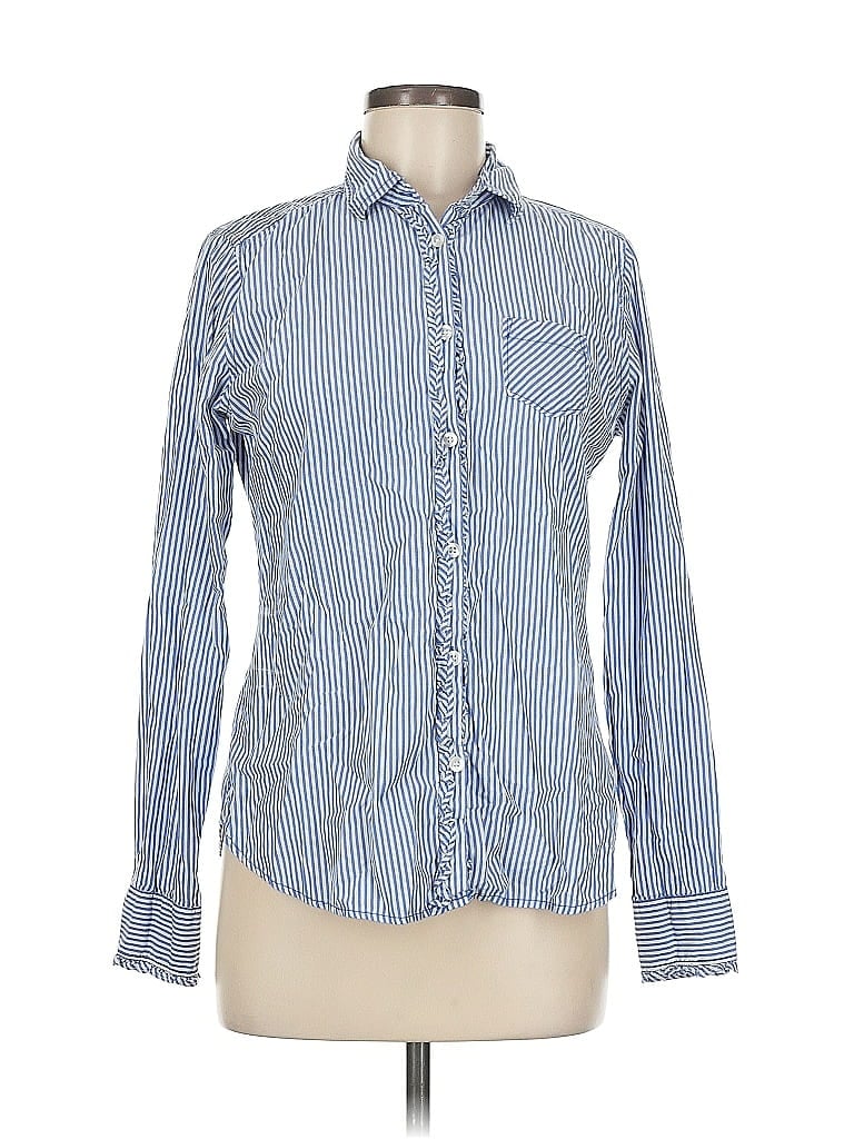 Pre-owned American Eagle Outfitters Long Sleeve Button Down Shirt In Blue