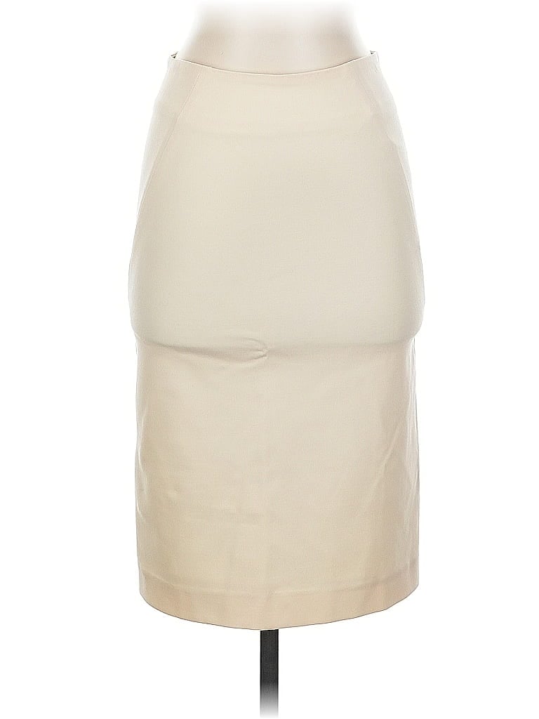 Pre-owned Theory Wool Skirt In White