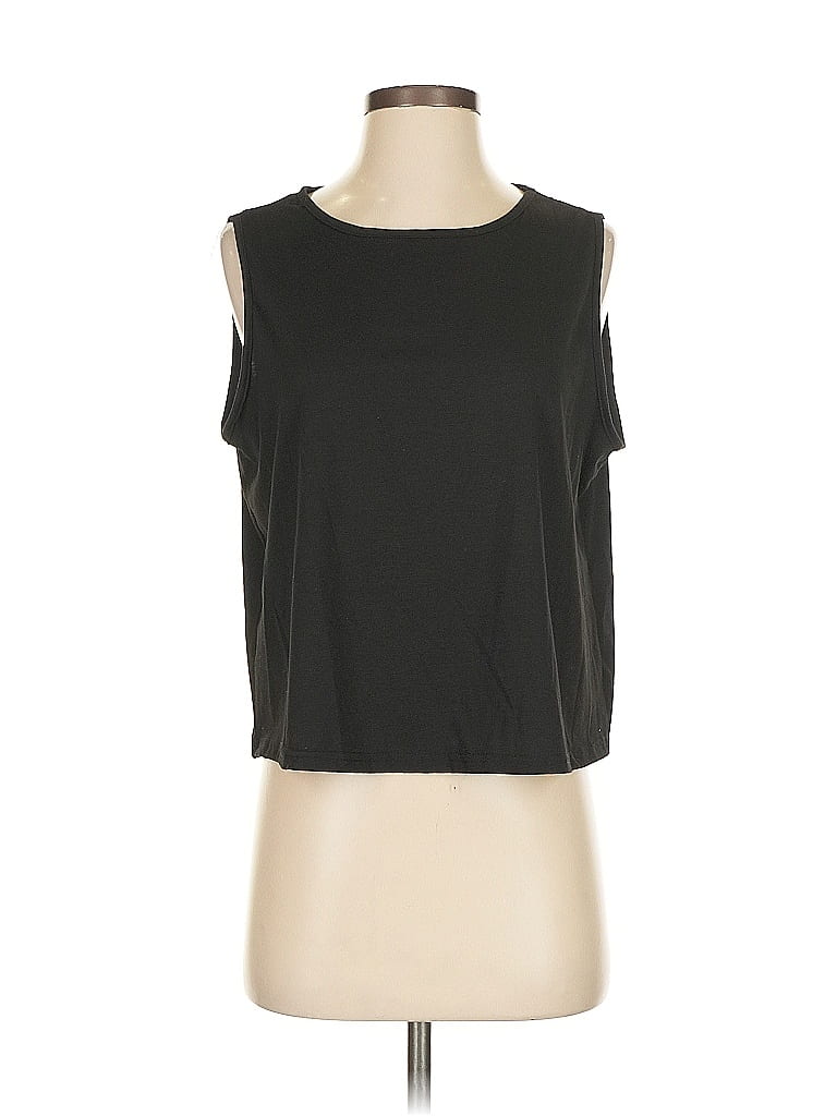 Pre-owned Unbranded Sleeveless T-shirt In Black