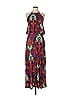 Veronica M. Paisley Burgundy Casual Dress Size M - photo 1