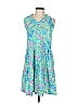 Lilly Pulitzer 100% Cotton Tropical Teal Casual Dress Size 6 - 7 - photo 1