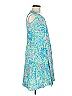 Lilly Pulitzer 100% Cotton Tropical Teal Casual Dress Size 6 - 7 - photo 3