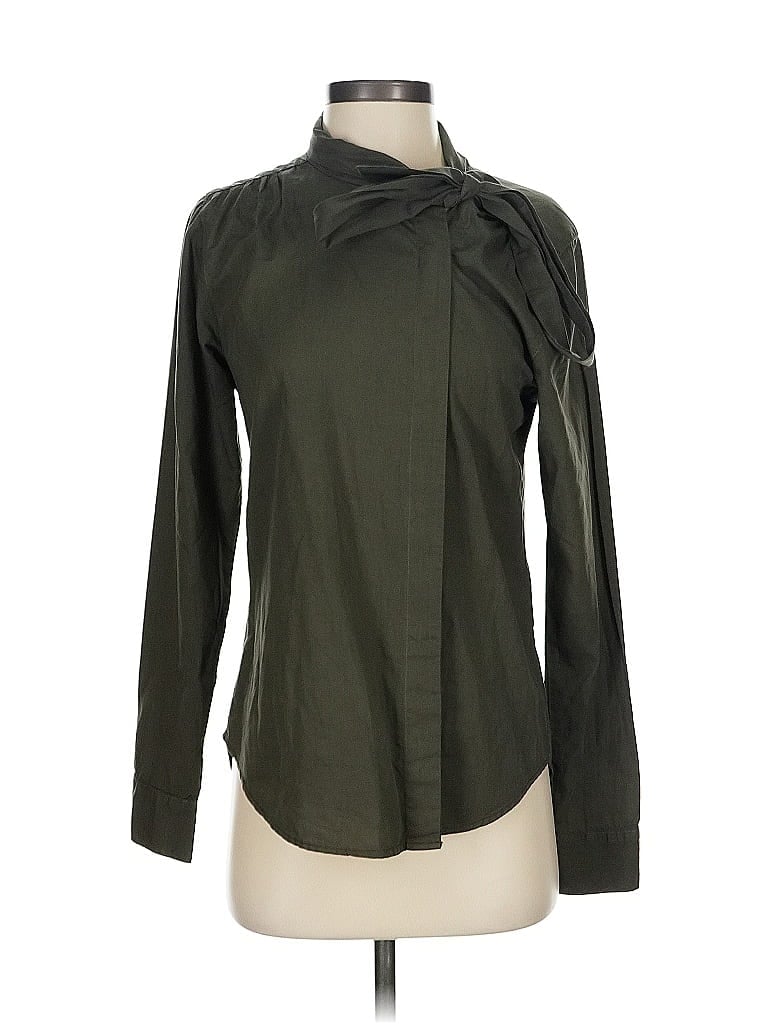 Pre-owned Nsf Long Sleeve Blouse In Green