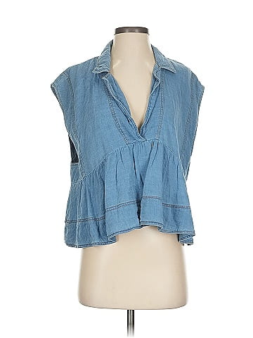 Pilcro Sleeveless Button-Down Shirt (view 1)