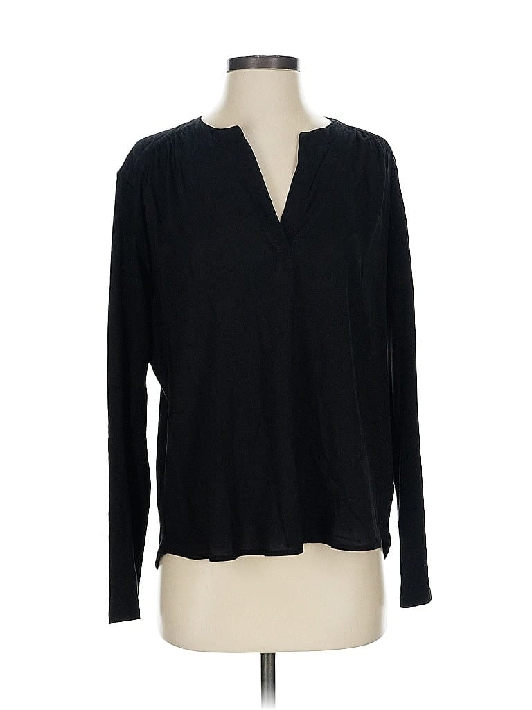 Pre-owned Splendid Long Sleeve Blouse In Black