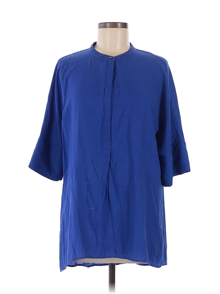 Pre-owned Banana Republic 3/4 Sleeve Blouse In Blue