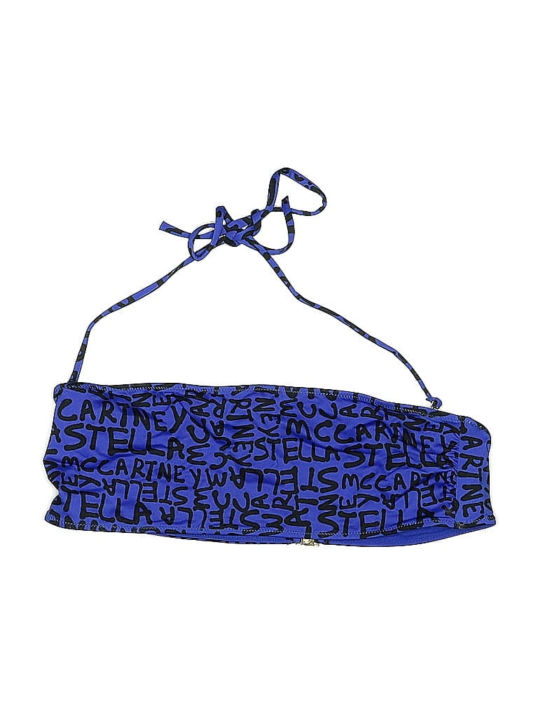 Stella Mccartney Swimsuit Top Blue Print Pattern Swimwear