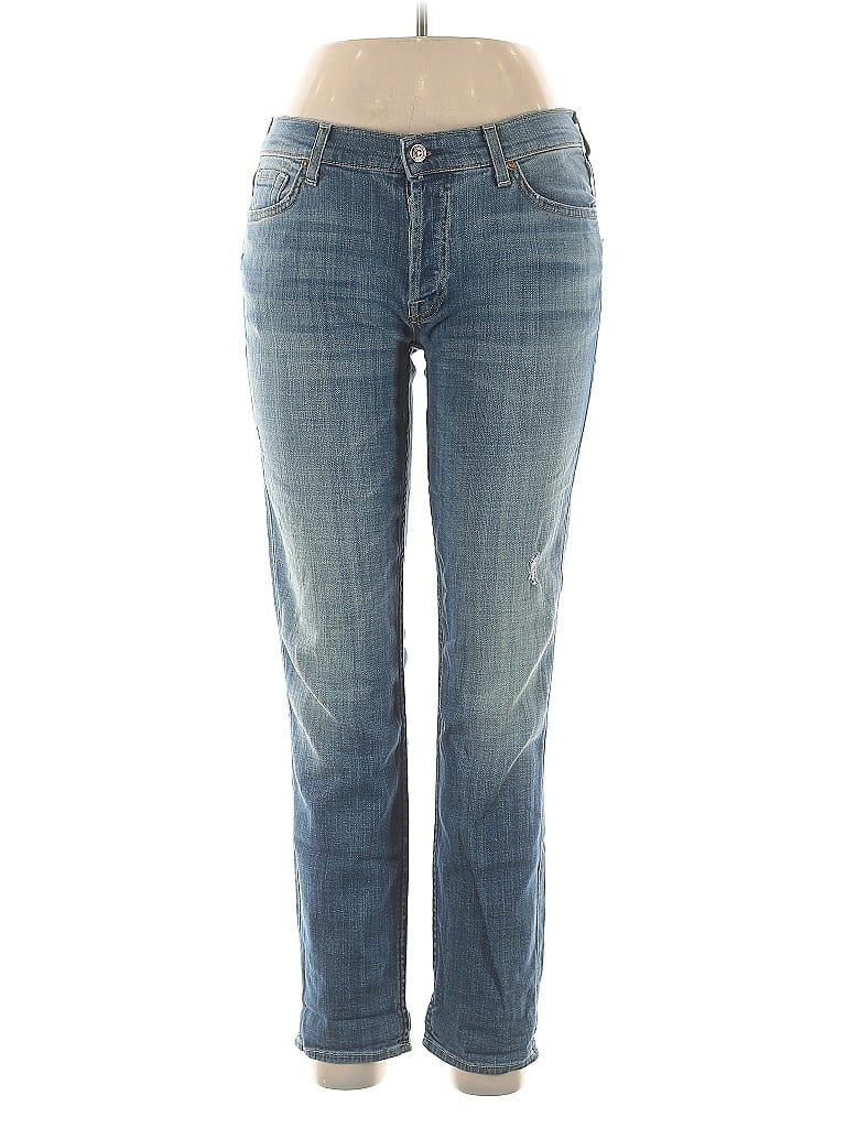 Pre-owned 7 For All Mankind Jeans In Blue