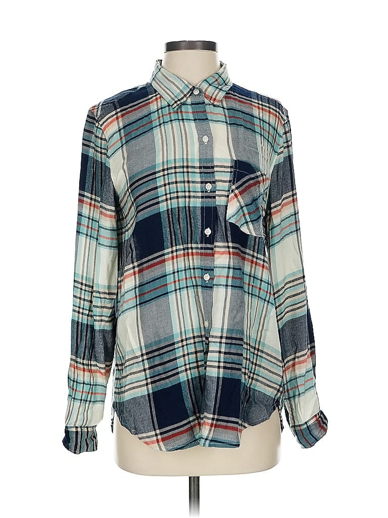 Pre-owned Lucky Brand Long Sleeve Button Down Shirt In Blue