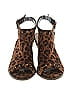 Mata Animal Print Brown Heels Size 8 - photo 2