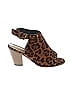 Mata Animal Print Brown Heels Size 8 - photo 1