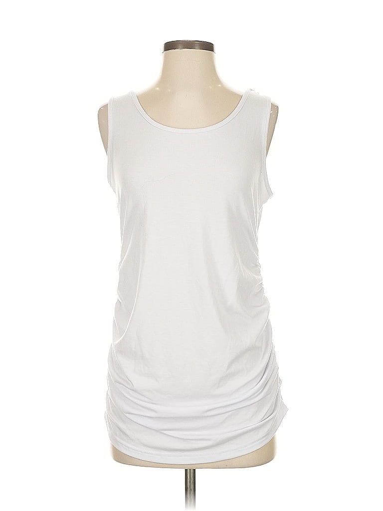 Pre-owned Blue Rain Sleeveless T-shirt In White