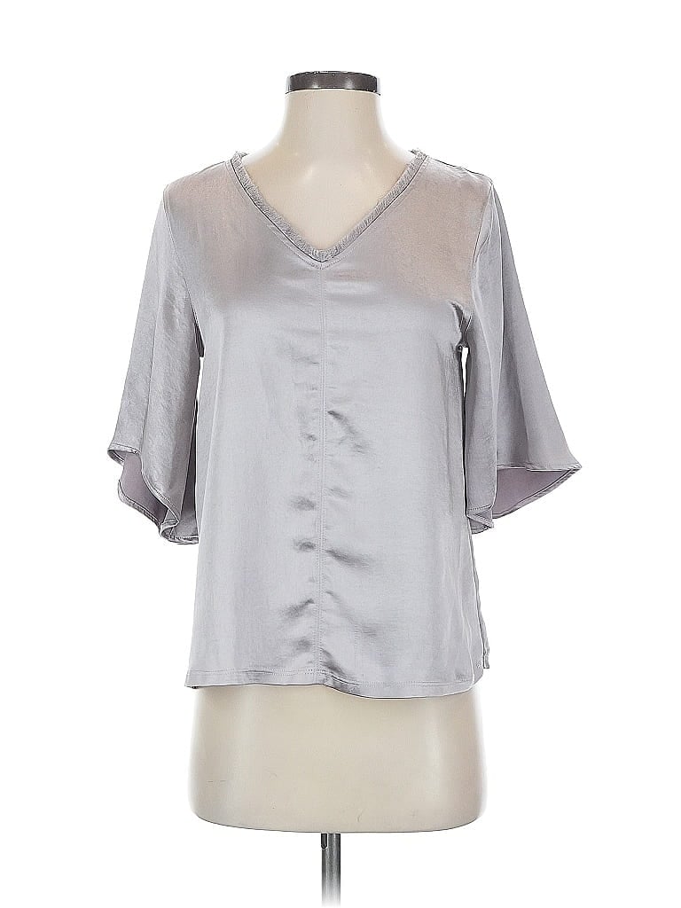 Pre-owned Melissa Nepton Short Sleeve Blouse In Silver