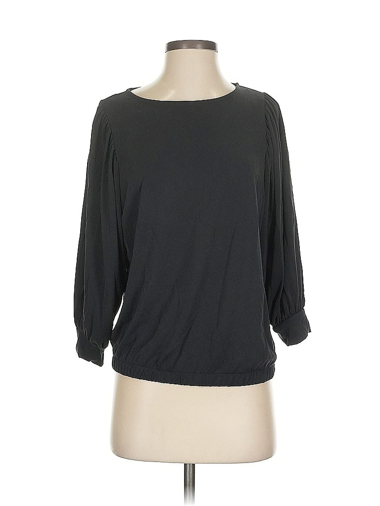 SIMPLY VERA VERA WANG Pre-owned 3/4 Sleeve Top Gray Boatneck Tops