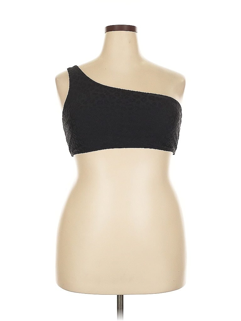 Pre-owned Mono B Tube Top Black One Shoulder Neckline Tops