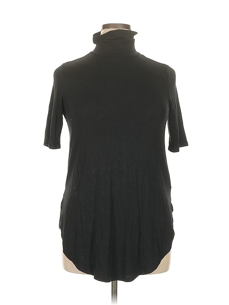 Pre-owned Torrid Short Sleeve Turtleneck In Black