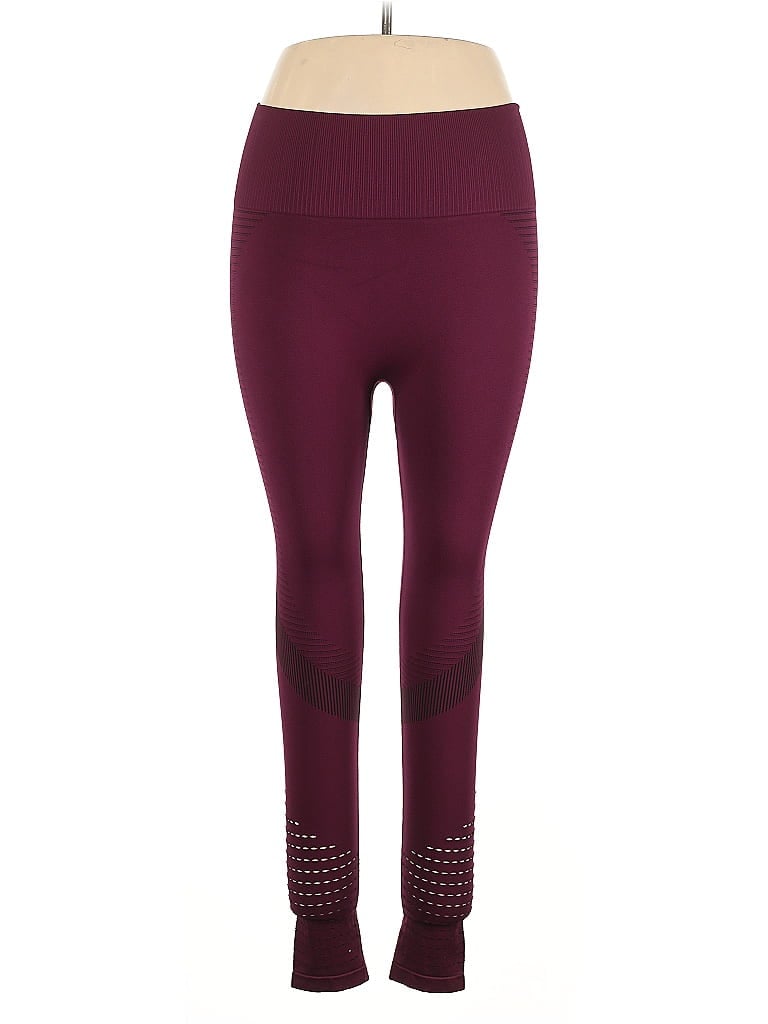 Pre-owned Unbranded Active Pants In Burgundy