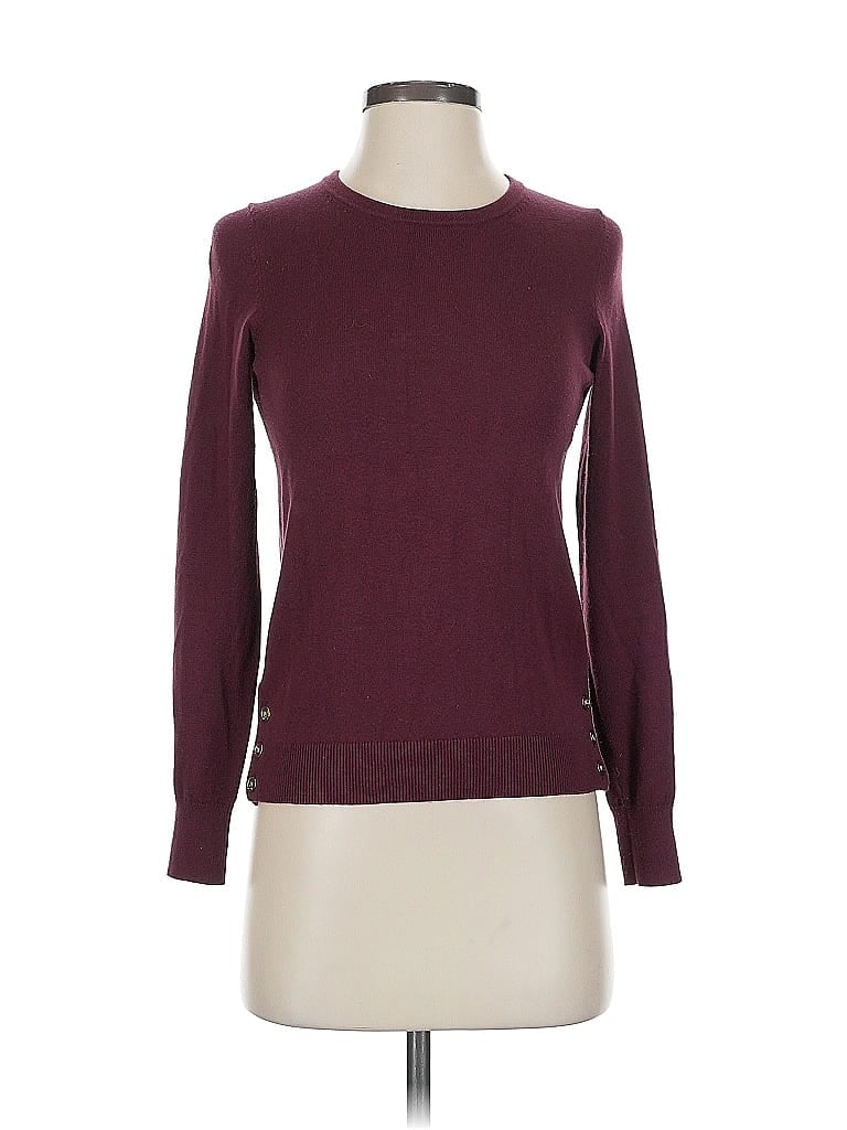 Pre-owned Ann Taylor Pullover Sweater In Burgundy