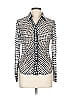 Joseph Ribkoff Houndstooth Silver Long Sleeve Blouse Size 12 - photo 1