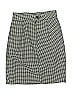Genny Houndstooth Black Wool Skirt Size 4 - photo 2