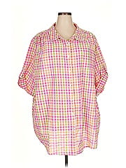 Woman Within Short Sleeve Button Down Shirt