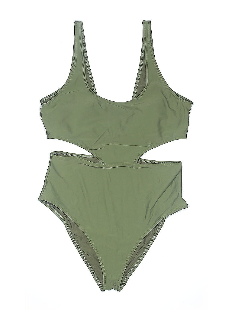 Pre-owned Aerie One Piece Swimsuit In Green