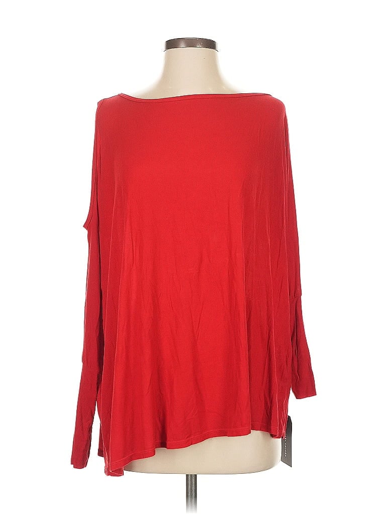 Michael Lauren 3/4 Sleeve Top Red Boatneck Tops In Red