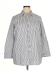 Roaman's 3/4 Sleeve Button Down Shirt