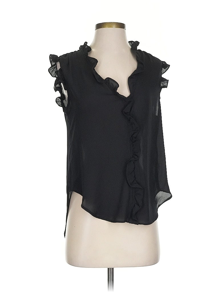 Pre-owned Dkny Sleeveless Blouse In Black
