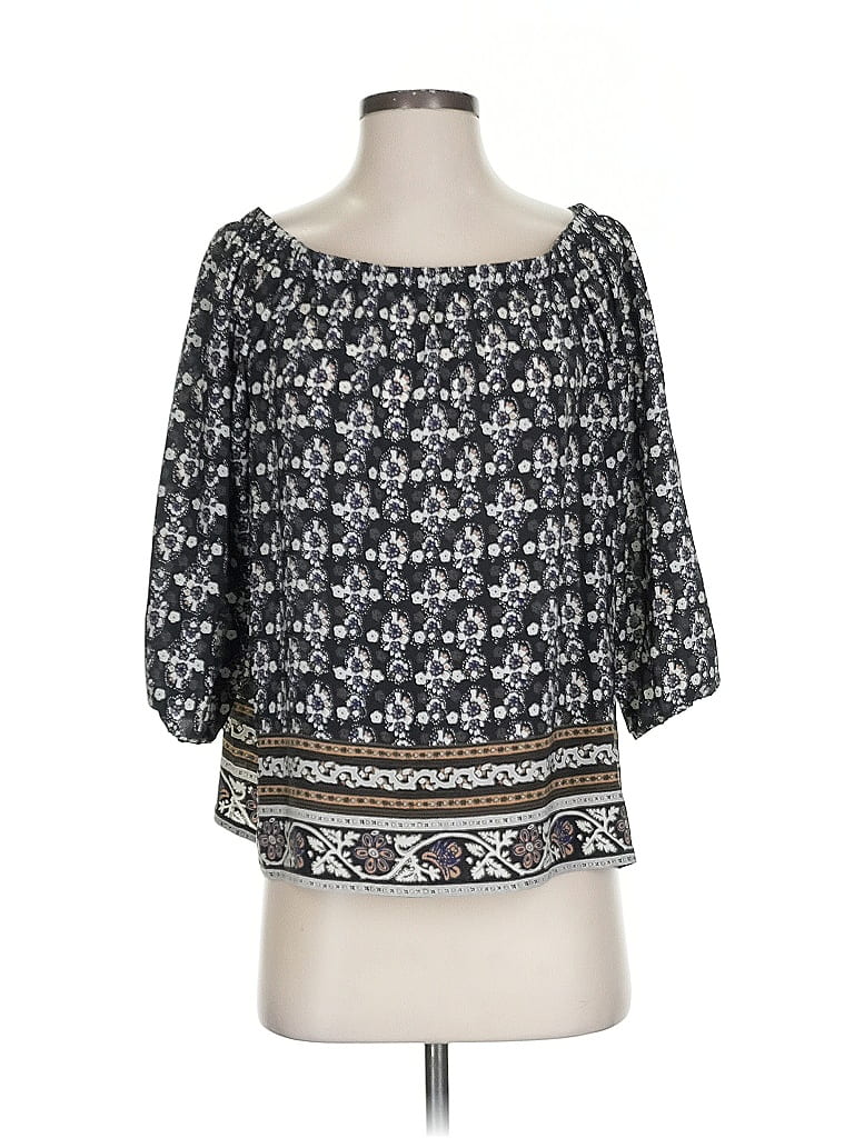 Pre-owned Madewell 3/4 Sleeve Blouse In Gray