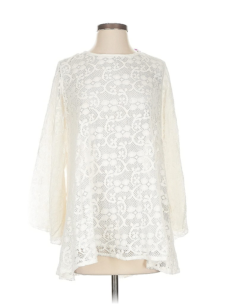 Pre-owned Sundress 3/4 Sleeve Blouse In White