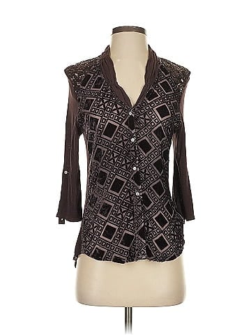 Tiny 3/4 Sleeve Button-Down Shirt (view 1)