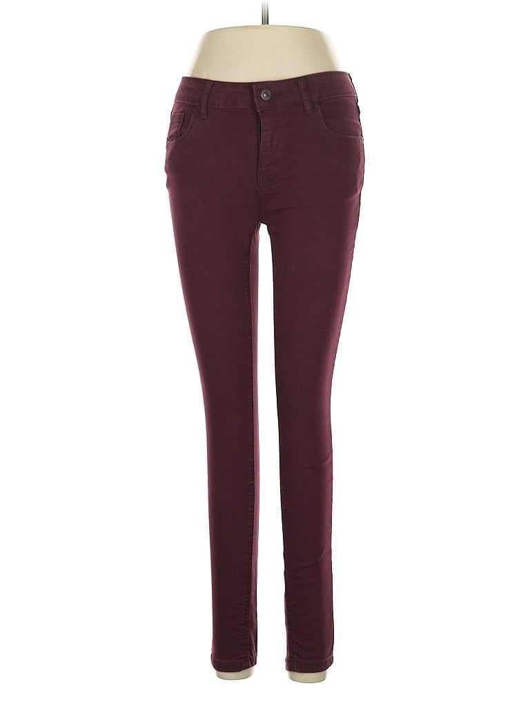 Pre-owned Fat Face Jeggings In Burgundy