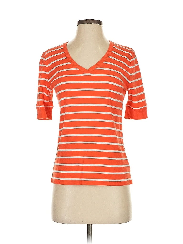 Pre-owned Jones New York Signature 3/4 Sleeve T-shirt In Orange