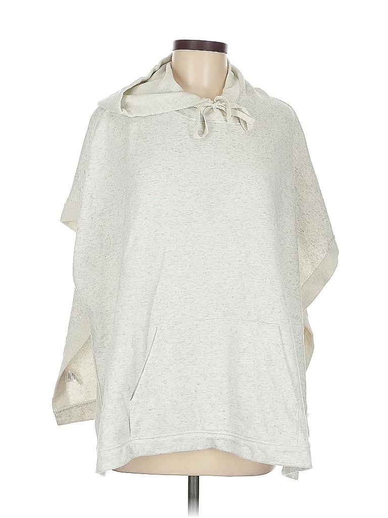 Pre-owned Ann Taylor Loft Outlet Poncho In Gray