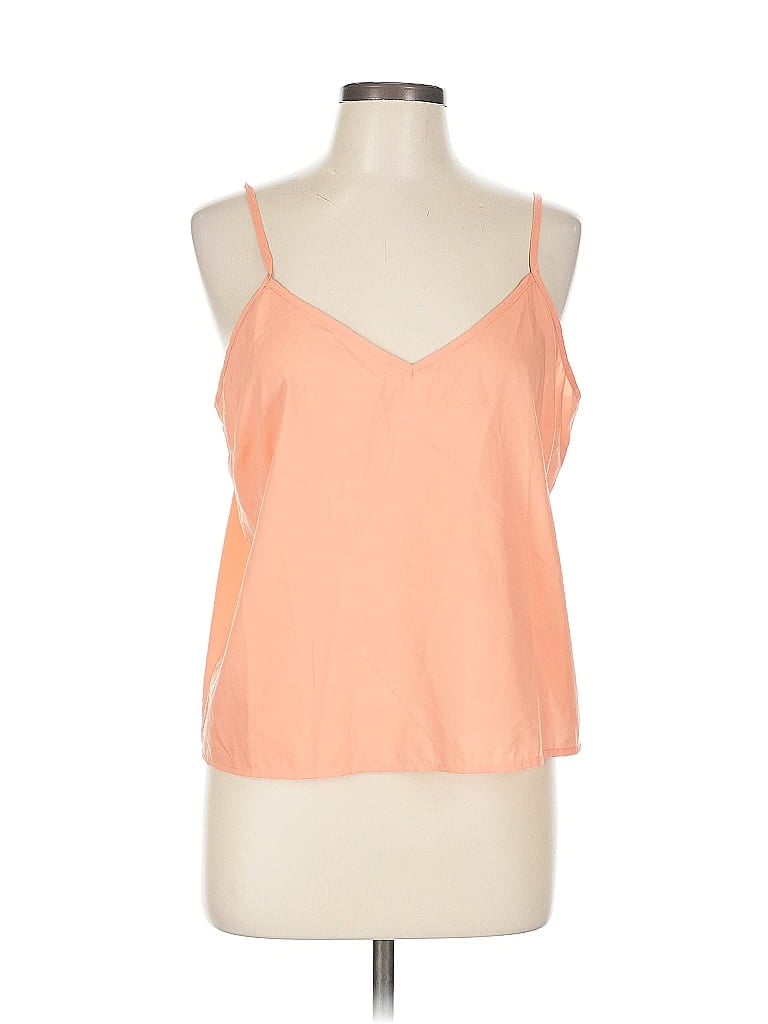 Pre-owned Ann Taylor Loft Tank Top Orange Halter Neckline Tops