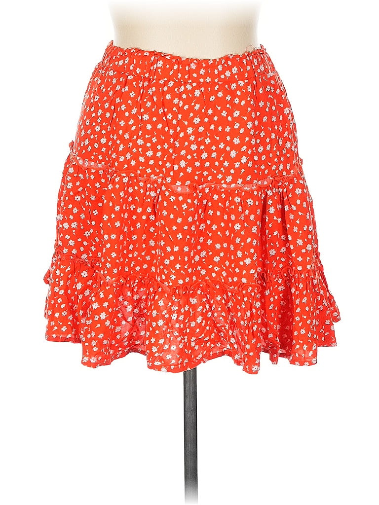 Pre-owned Rose & Thyme Casual Skirt In Orange