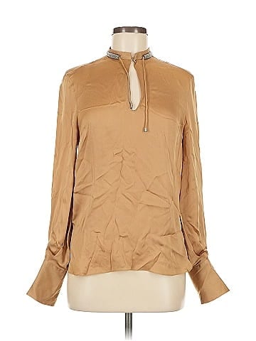 Brunello Cucinelli Long Sleeve Silk Top (view 1)