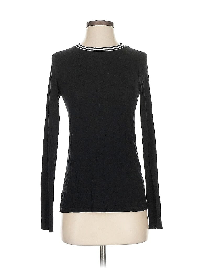 Pre-owned Banana Republic Long Sleeve T-shirt In Black