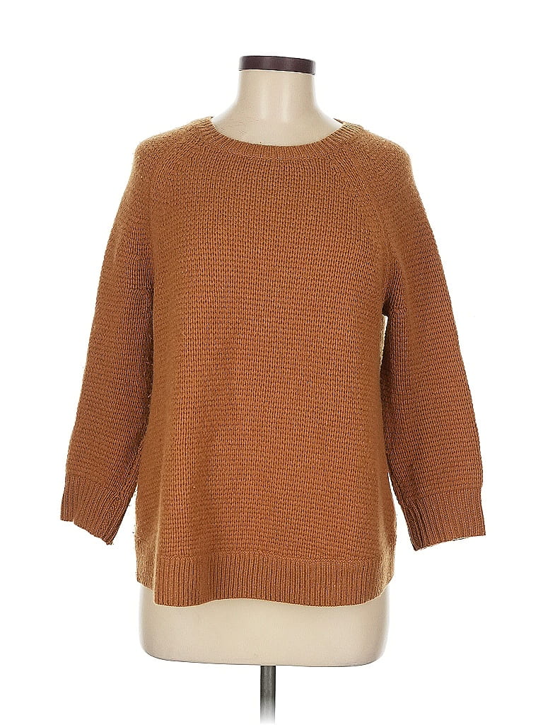 J.Crew Collection 100% Cashmere Solid Brown Cashmere Pullover Sweater Size M - photo 1
