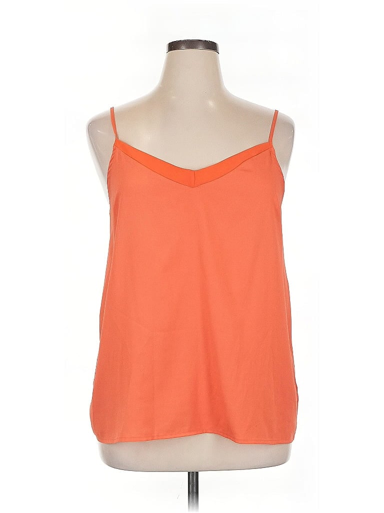 Pre-owned The Limited Sleeveless Top Orange Halter Neckline Tops