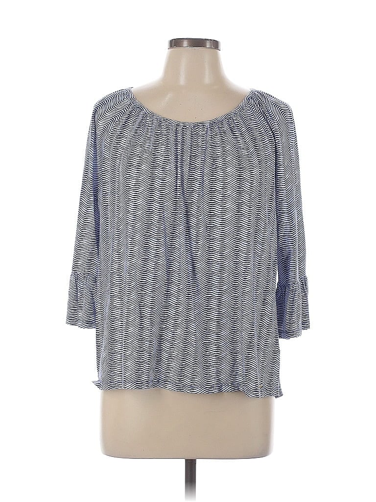 Pre-owned Michael Michael Kors 3/4 Sleeve Blouse In Blue